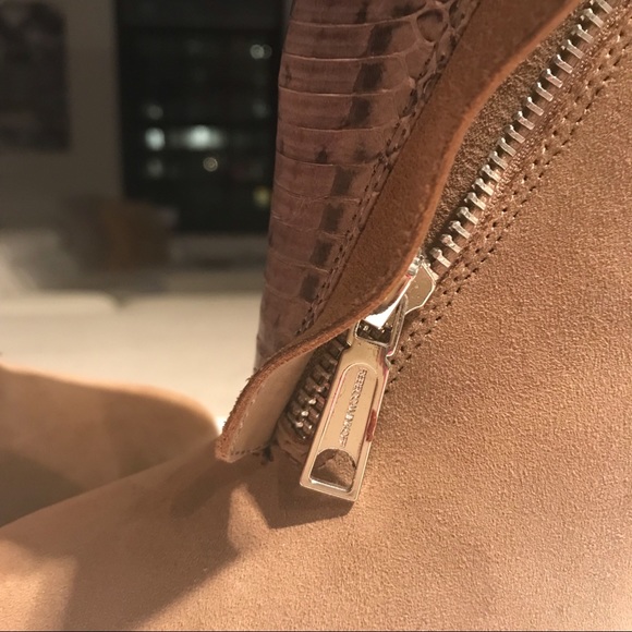 Rebecca Minkoff Suede & Snakeskin Ankle Boots - Picture 6 of 8